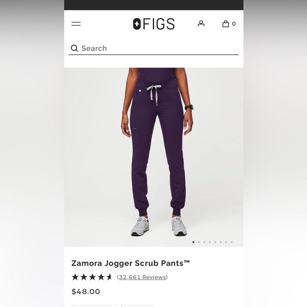 FIGS Purple Jam Scrub Set